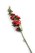 Artificial 118cm Single Stem Red Hollyhock